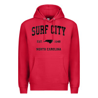 Cardinal Surf City North Carolina Nc Vintage Sports Design Black Prin Premium Hoodie - StudioElite