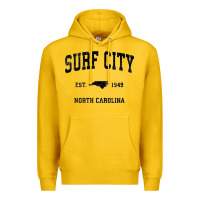 Lemon Surf City North Carolina Nc Vintage Sports Design Black Prin Premium Hoodie - StudioElite