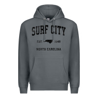 Rock Surf City North Carolina Nc Vintage Sports Design Black Prin Premium Hoodie - StudioElite