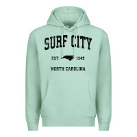 Seafoam Surf City North Carolina Nc Vintage Sports Design Black Prin Premium Hoodie - StudioElite