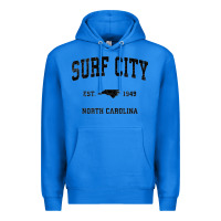 True Royal Surf City North Carolina Nc Vintage Sports Design Black Prin Premium Hoodie - StudioElite