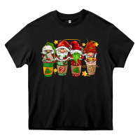 Black christmas coffee cups gnomies Heavy Core Tee - FaDigitalArtStudio