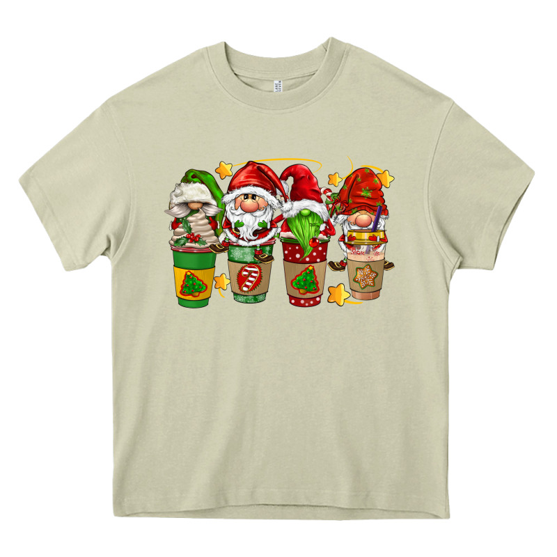 Christmas Coffee Cups Gnomies Heavy Core Tee by FaDigitalArtStudio | Teevron
