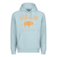 Blue Mist vermillion south dakota bison distressed design t shirt Premium Hoodie - StudioElite
