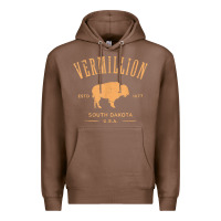 Chestnut vermillion south dakota bison distressed design t shirt Premium Hoodie - StudioElite