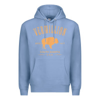 Colony Blue vermillion south dakota bison distressed design t shirt Premium Hoodie - StudioElite