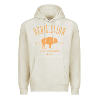 Oatmeal Heather vermillion south dakota bison distressed design t shirt Premium Hoodie - StudioElite
