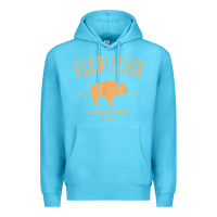 Ocean Blue vermillion south dakota bison distressed design t shirt Premium Hoodie - StudioElite