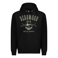 Black deadwood south dakota usa distressed skull design souvenir premium t s Premium Hoodie - StudioElite