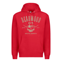 Red deadwood south dakota usa distressed skull design souvenir premium t s Premium Hoodie - StudioElite