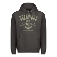 Smoke deadwood south dakota usa distressed skull design souvenir premium t s Premium Hoodie - StudioElite