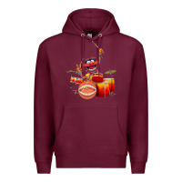 Burgundy The muppets animal drummer Premium Hoodie - StudioElite
