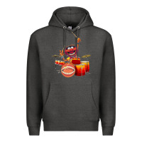 Charcoal Heather The muppets animal drummer Premium Hoodie - StudioElite