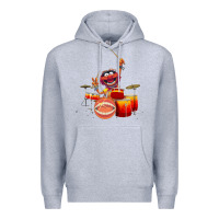 Heather Grey The muppets animal drummer Premium Hoodie - StudioElite