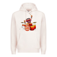 Pale Pink The muppets animal drummer Premium Hoodie - StudioElite