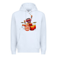White The muppets animal drummer Premium Hoodie - StudioElite