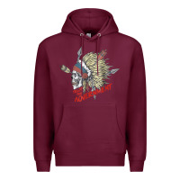 Burgundy trust the government skull native american chief native t shirt Premium Hoodie - StudioElite