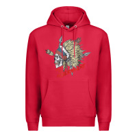Cardinal trust the government skull native american chief native t shirt Premium Hoodie - StudioElite