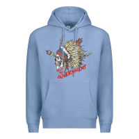 Colony Blue trust the government skull native american chief native t shirt Premium Hoodie - StudioElite