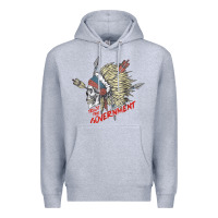 Heather Grey trust the government skull native american chief native t shirt Premium Hoodie - StudioElite