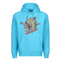 Ocean Blue trust the government skull native american chief native t shirt Premium Hoodie - StudioElite