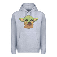 Heather Grey Baby yoda Premium Hoodie - StudioElite