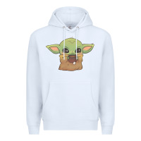 White Baby yoda Premium Hoodie - StudioElite