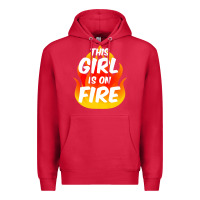 Cardinal This Girl Is On Fire Fierce Lady Woman Power Go Girls Fiery Premium Hoodie - StudioElite