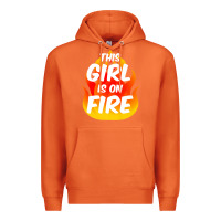 Carrot This Girl Is On Fire Fierce Lady Woman Power Go Girls Fiery Premium Hoodie - StudioElite