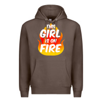 Coffee This Girl Is On Fire Fierce Lady Woman Power Go Girls Fiery Premium Hoodie - StudioElite