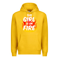 Lemon This Girl Is On Fire Fierce Lady Woman Power Go Girls Fiery Premium Hoodie - StudioElite