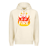 Tofu This Girl Is On Fire Fierce Lady Woman Power Go Girls Fiery Premium Hoodie - StudioElite