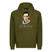 Army Green rbg ruth bader ginsburg feminist t shirt   signature art Premium Hoodie - StudioElite