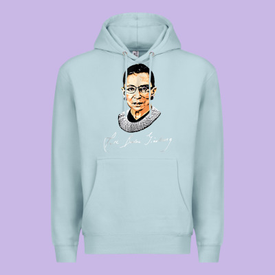 Rbg Ruth Bader Ginsburg Feminist T Shirt   Signature Art Premium Hoodie Designed By Studioelite
