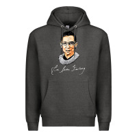 Charcoal Heather rbg ruth bader ginsburg feminist t shirt   signature art Premium Hoodie - StudioElite