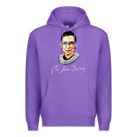 Purple rbg ruth bader ginsburg feminist t shirt   signature art Premium Hoodie - StudioElite