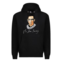 Black rbg ruth bader ginsburg feminist t shirt   signature art Premium Hoodie - StudioElite