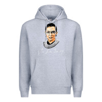 Heather Grey rbg ruth bader ginsburg feminist t shirt   signature art Premium Hoodie - StudioElite