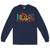 Navy love german shepherd Long Sleeve Tee - Artiststas