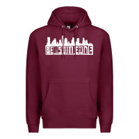 Burgundy be someone h town houston texas skyline. t shirt Premium Hoodie - StudioElite
