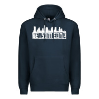 Navy be someone h town houston texas skyline. t shirt Premium Hoodie - StudioElite