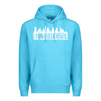 Ocean Blue be someone h town houston texas skyline. t shirt Premium Hoodie - StudioElite