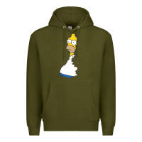 Army Green Homer In Hedges Classic Premium Hoodie - StudioElite