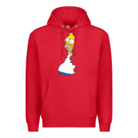 Red Homer In Hedges Classic Premium Hoodie - StudioElite
