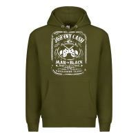 Army Green johnny cash man in black Premium Hoodie - StudioElite