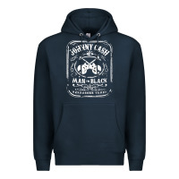 Navy johnny cash man in black Premium Hoodie - StudioElite