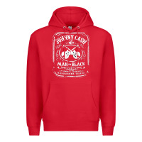 Red johnny cash man in black Premium Hoodie - StudioElite