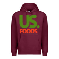 Burgundy us foods design Premium Hoodie - StudioElite