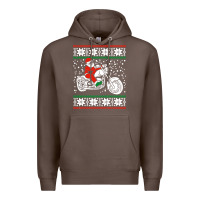 Coffee santa ridin motocycle Premium Hoodie - StudioElite