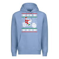 Colony Blue santa ridin motocycle Premium Hoodie - StudioElite